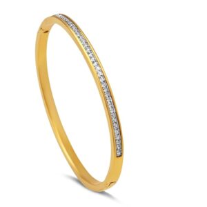 PALMONAS Sparkling Line Bangle Bracelet for Women - Gift for Girls & Women | Waterproof & Anti-Tarnish Bangle Bracelet